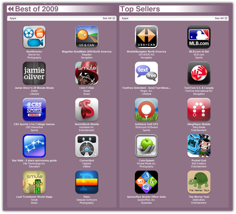 Best Iphone Apps And Games Of 2009 In Itunes Store Iphoneheat