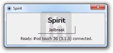 spirit jailbreak ipod touch 3g
