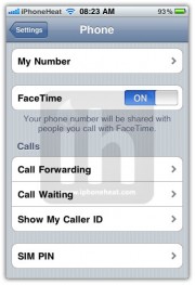 enable facetime on 3gs