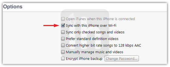 itunes wifi sync iphone