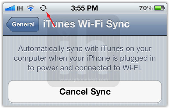 wifi sync iphone