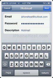 set up outlook email iphone ipad 4