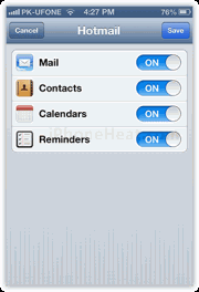 set up outlook email iphone ipad 5