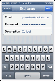 set up outlook email iphone ipad 7