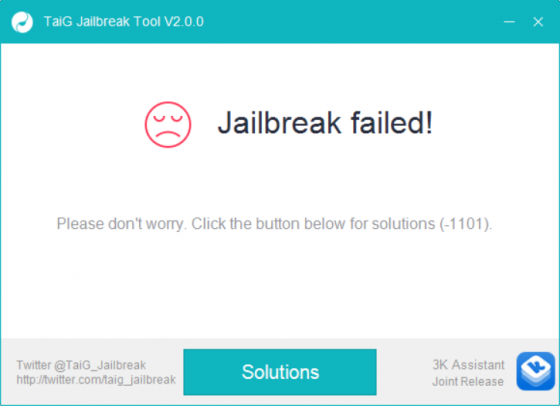 taig jailbreak failed error -1101