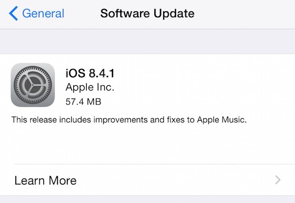 iOS 8.4.1 update