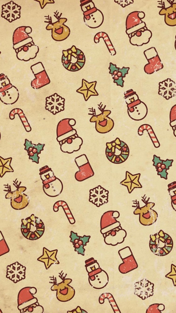 Vintage Christmas iPhone 6s Wallpaper