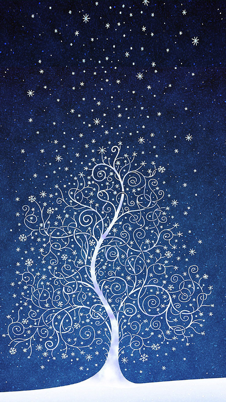 Illustration Tree iPhone 7 wallpaper