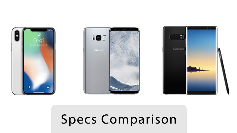iphonex s8 note8 comparison