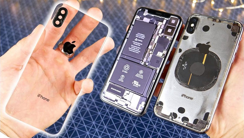 iphone x transparent rear mod