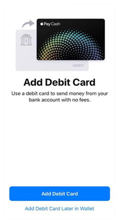 add debit card to apple pay cash