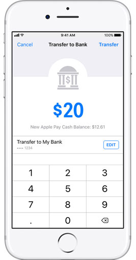 transfer money to bank account from apple pay cash
