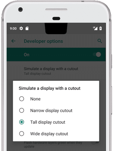 Android P Display Cutout