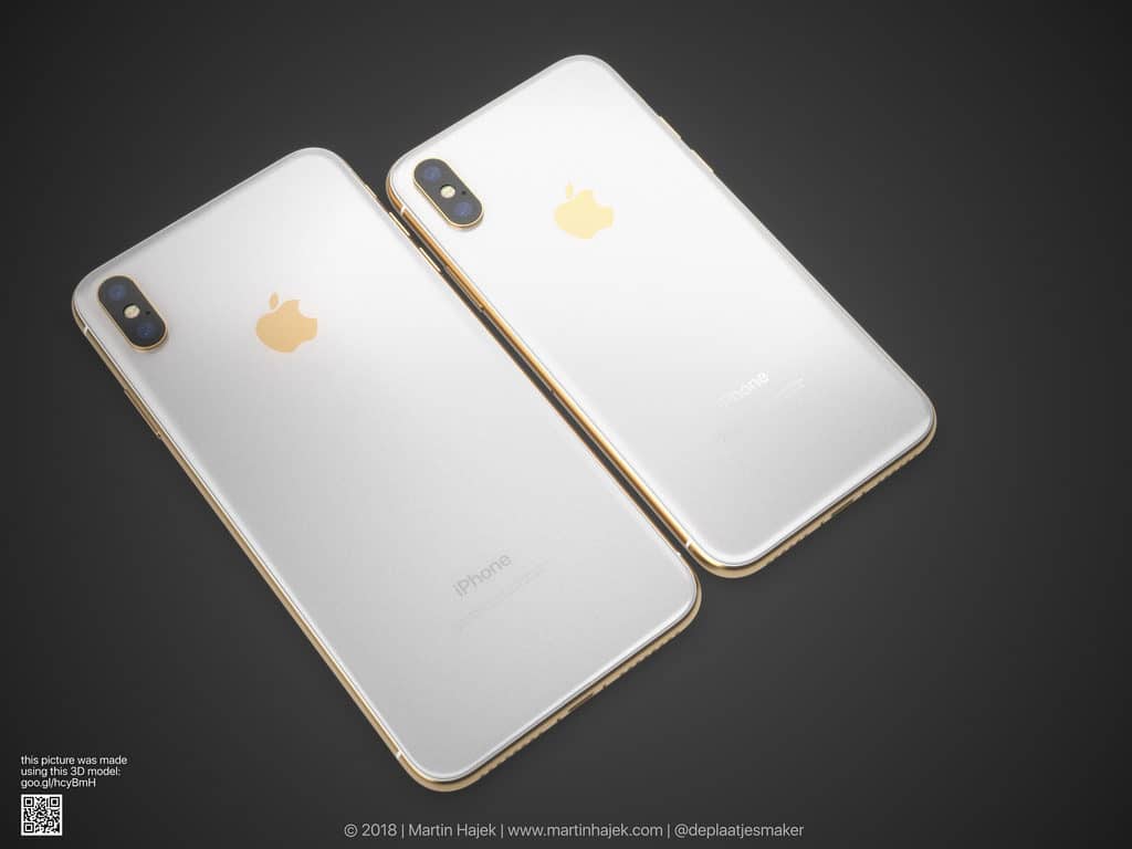 iphone x gold white concept