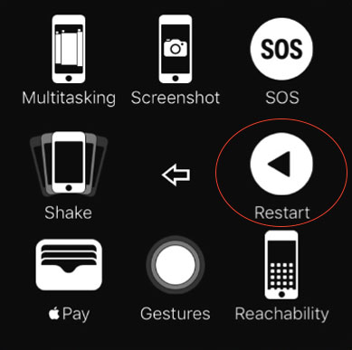 assistive touch restart iphone xs