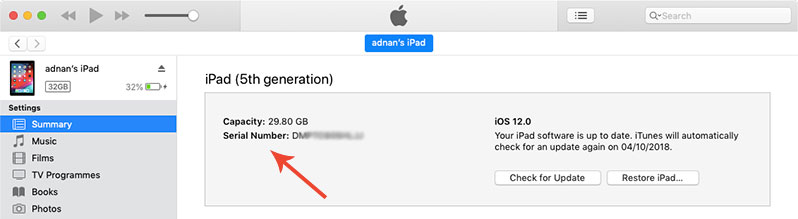 how to find iphone udid using itunes