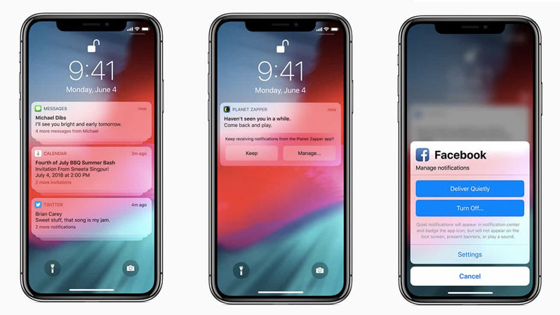 ios 12 group notifications feature