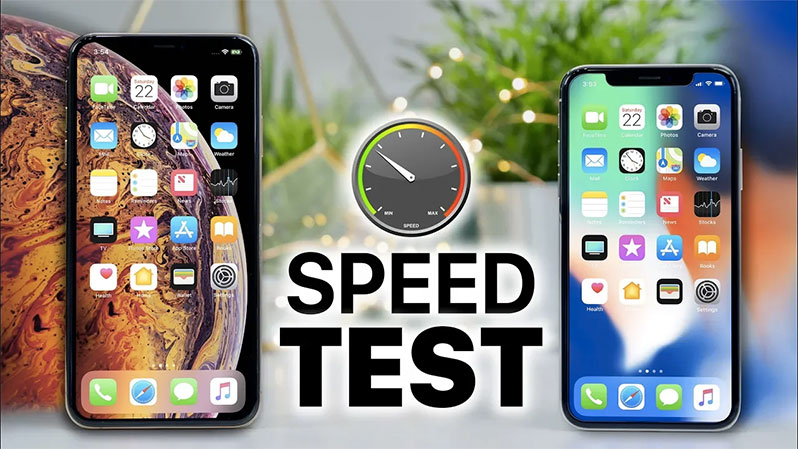 speed test iphone xs max vs iphone x