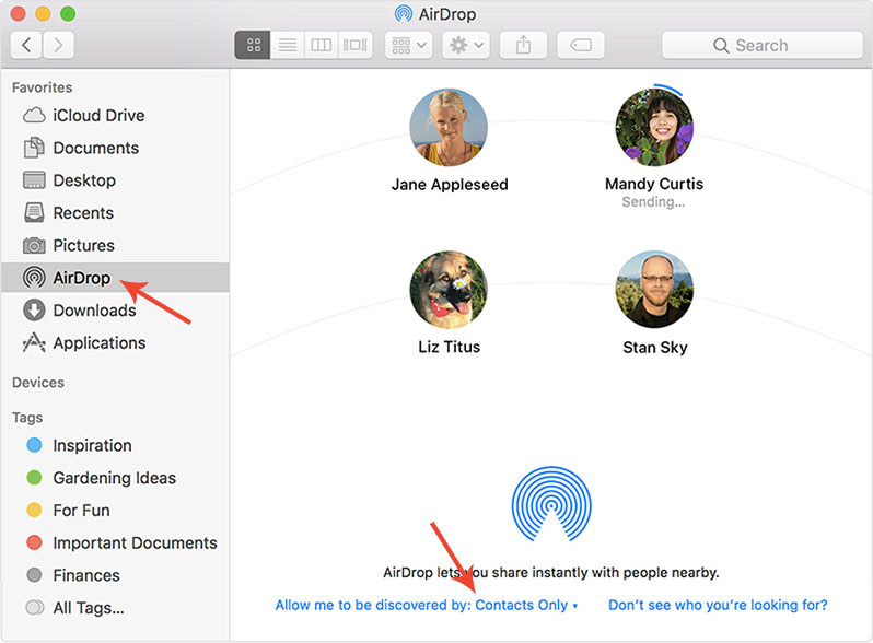 transfer files from mac to iphone using AirDrop