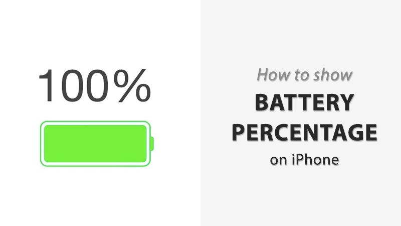how to show battery percentage on iphone xs