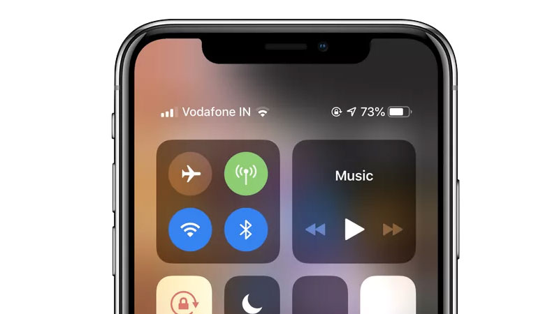 how to show battery percentage on iphone XS Max