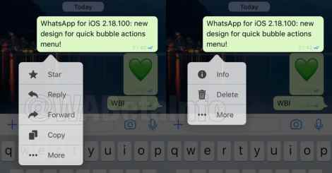 whatsapp quick action menu new