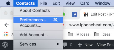 how to sort contacts by first name on mac