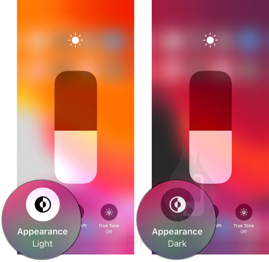 setting iphone appearance light or dark